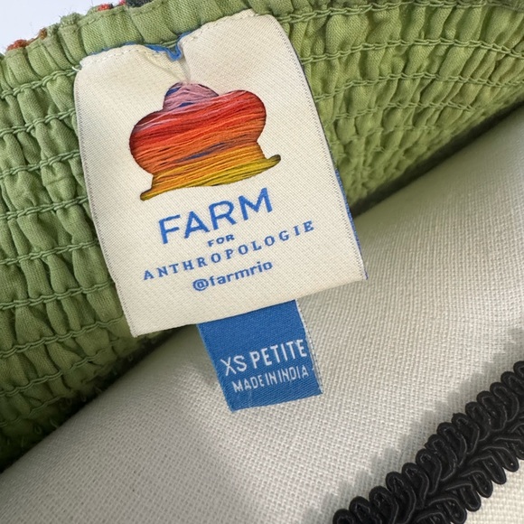 Farm Rio Anthropologie Green Palm Maxi Sun Dress XSP fits like Small 100% linen - Picture 3 of 10